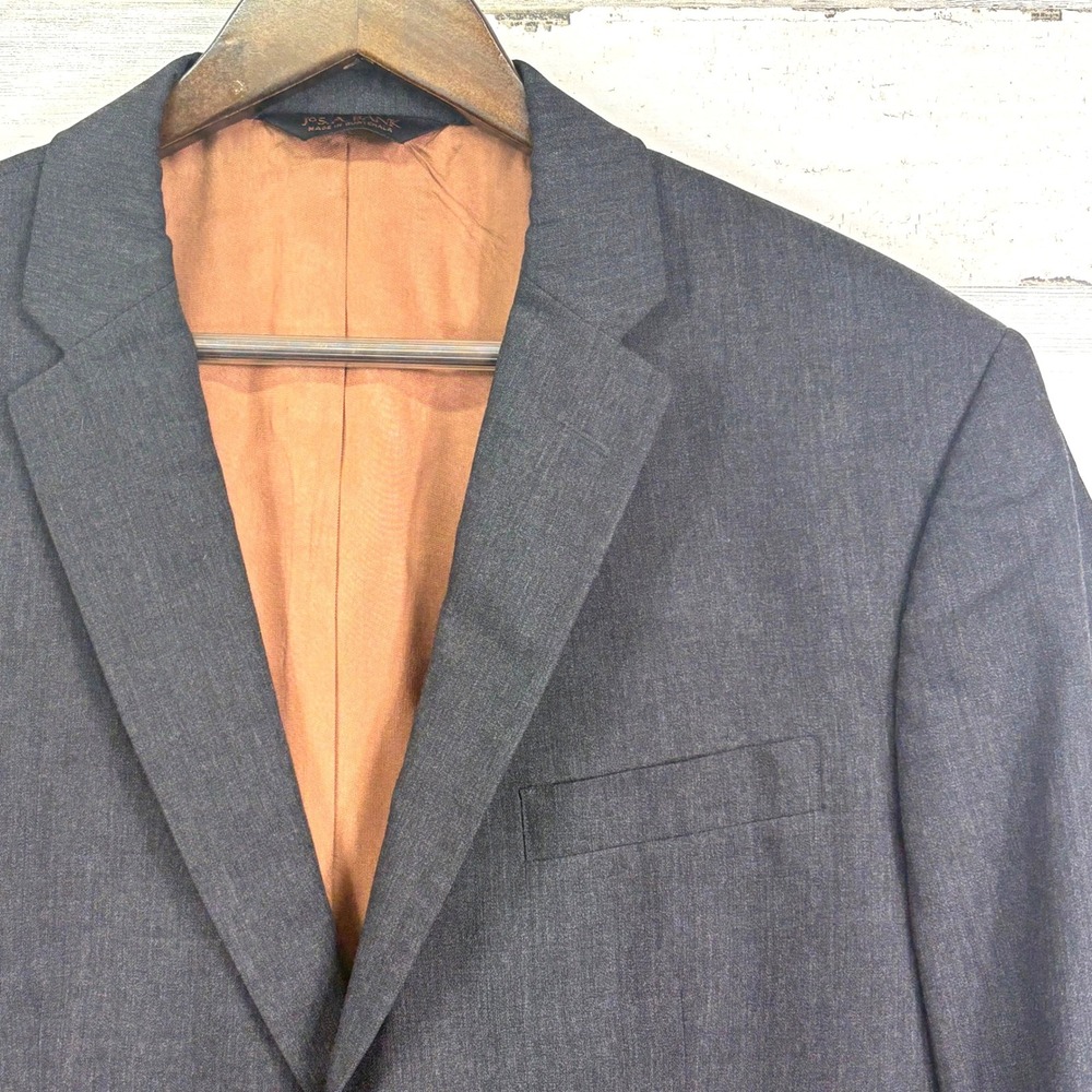 Jos A Bank Joseph Gray Wool Slim Fit Blazer Mens 42R Sport Coat Jacket